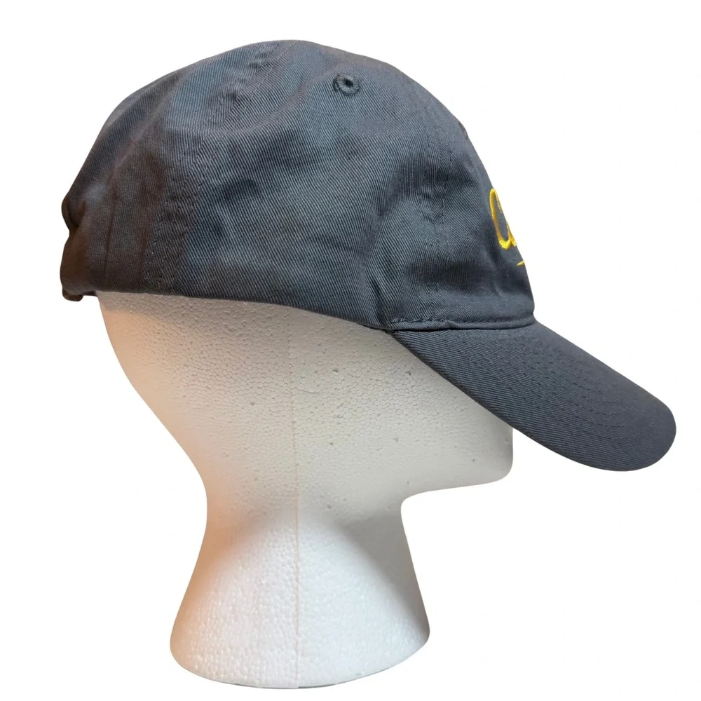 Cabela's Club Cap Embroidered Strap Back Gray Yellow Outdoor Hunting Dad Hat OSF